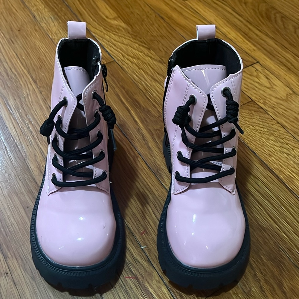 Dusty Pink Combat Boots.. Euro size 29. Worn once in great condition